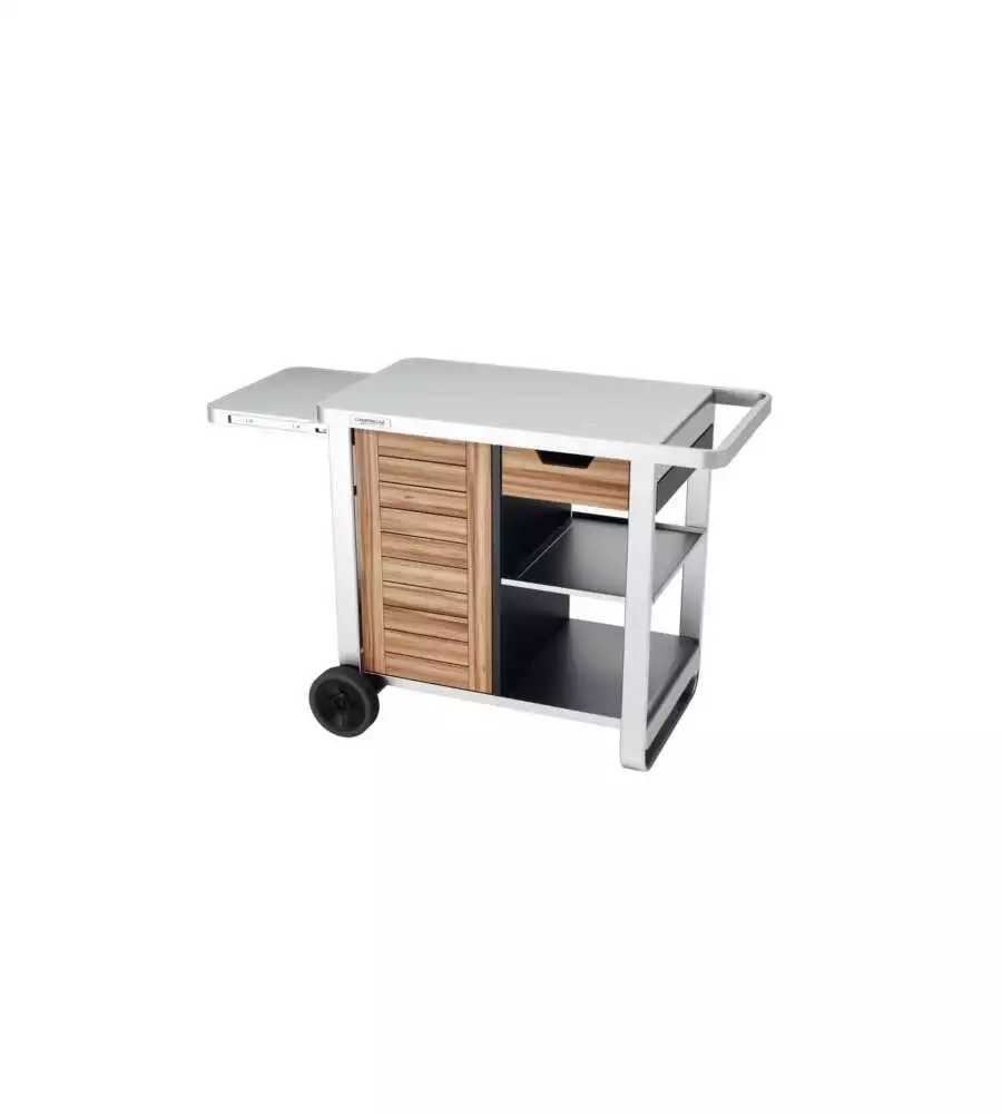 Trolley supporto per barbecue "woody plancha deluxe trolley", 120x63x73 cm - campingaz